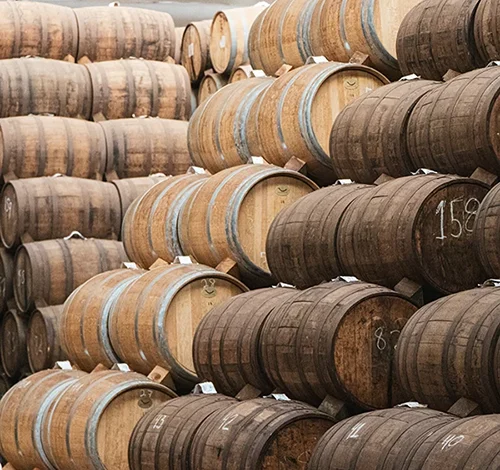 Stack of barrels